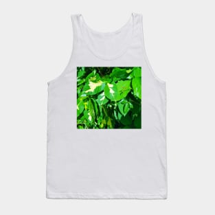 Green and yellow leaves Tank Top